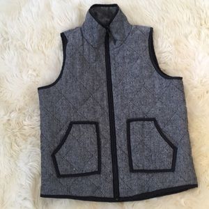 Black and white vest